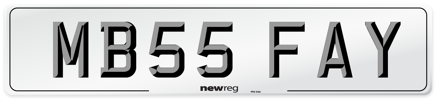 MB55 FAY Number Plate from New Reg